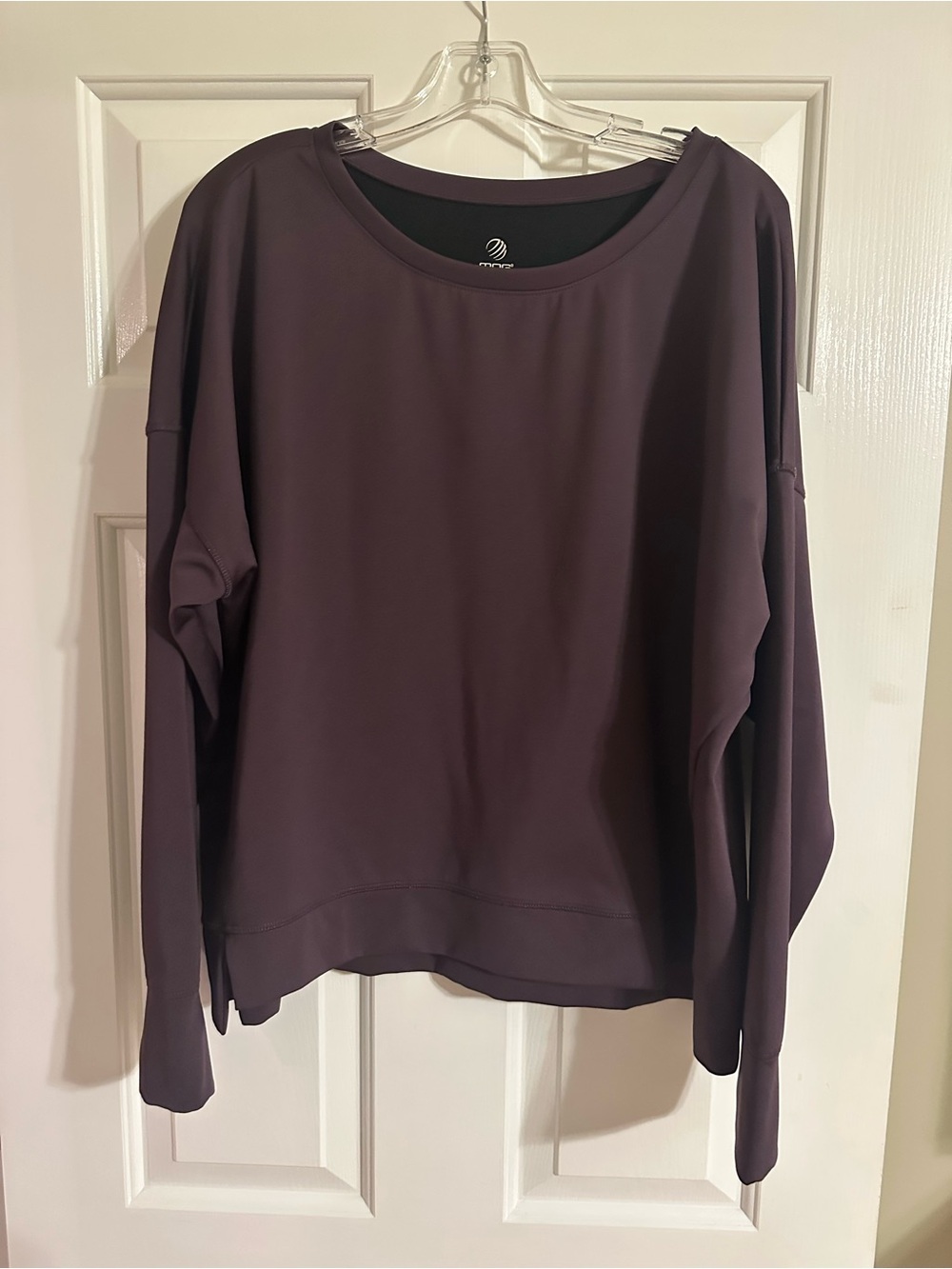 MPG Oversized Crewneck Sweatshirt in Deep Plum